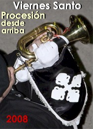 Procesi�n del Viernes Santo vista desde un balc�n